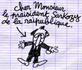 Lisez ci-dessus la lettre à Sarkozy