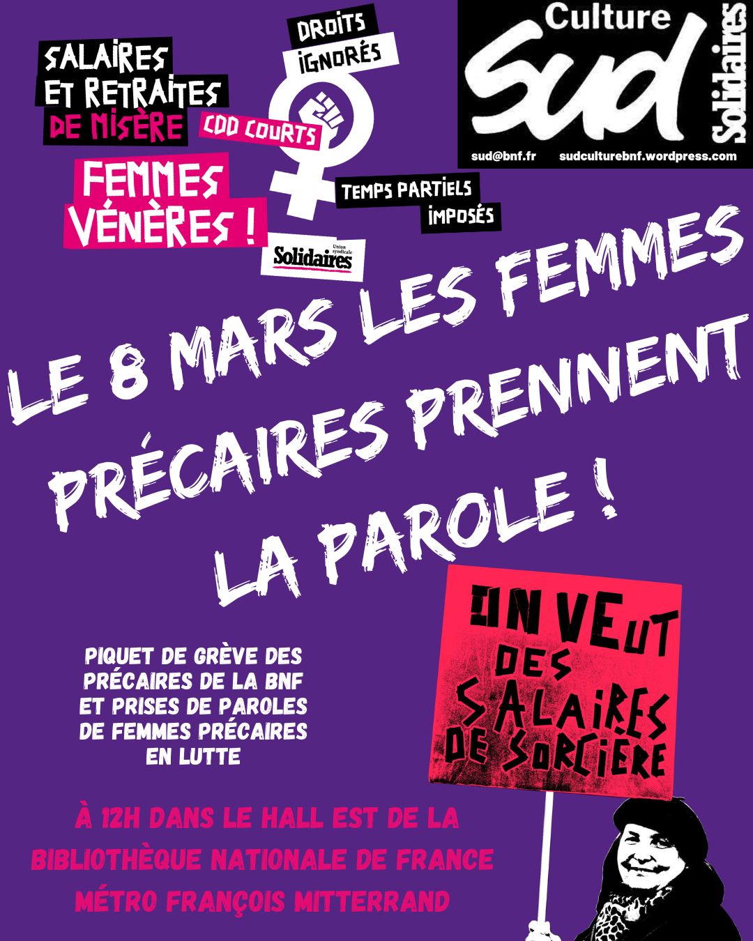 Affiche 8 mars 2025 Sud Culture BnF